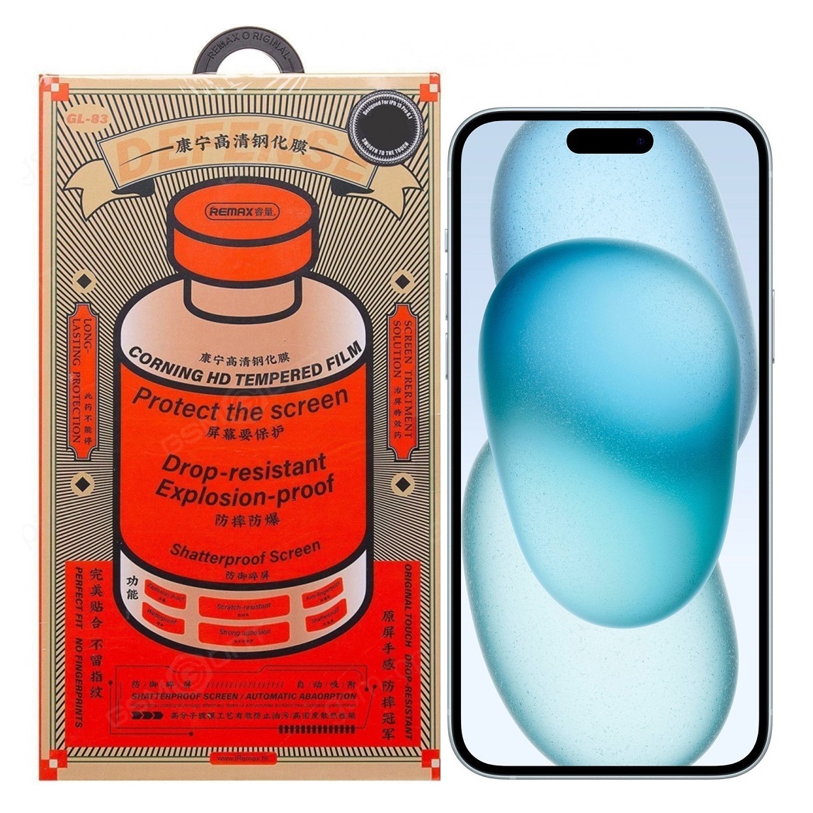 Защитное стекло Remax Full Cover (GL-83) для iPhone 15/16